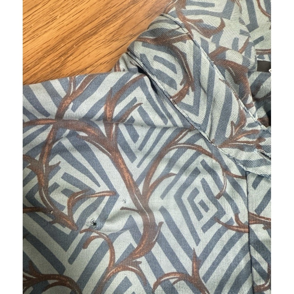 Spenser Jeremy 100% Silk Dress Long Sleeve Blue Brown Womens Size 12 *FLAW*‎ - Picture 11 of 11